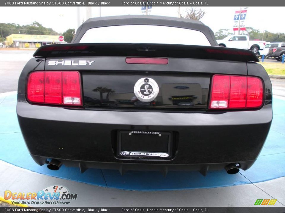 2008 Ford Mustang Shelby GT500 Convertible Black / Black Photo #6