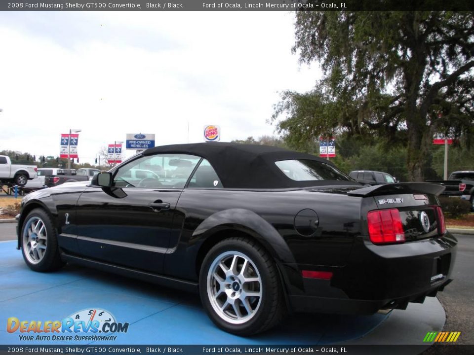 2008 Ford Mustang Shelby GT500 Convertible Black / Black Photo #7