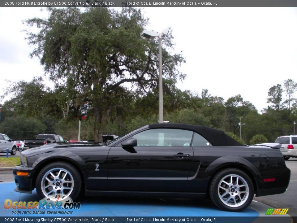 2008 Ford Mustang Shelby GT500 Convertible Black / Black Photo #8