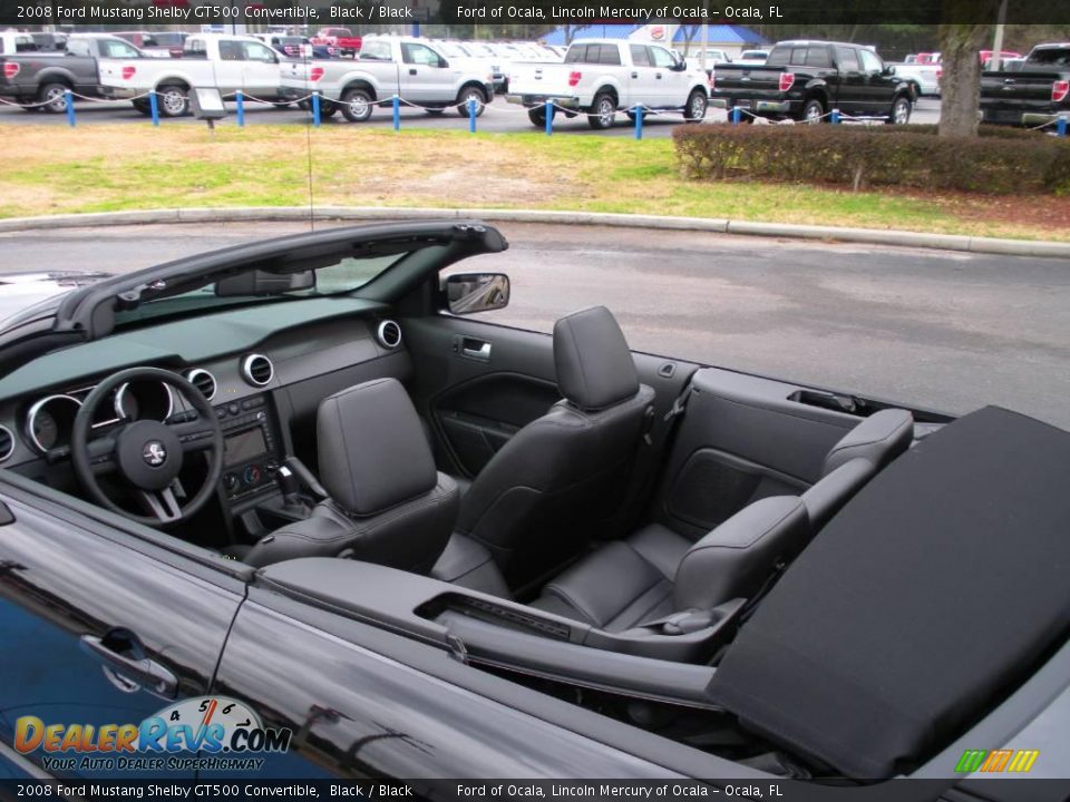 2008 Ford Mustang Shelby GT500 Convertible Black / Black Photo #10
