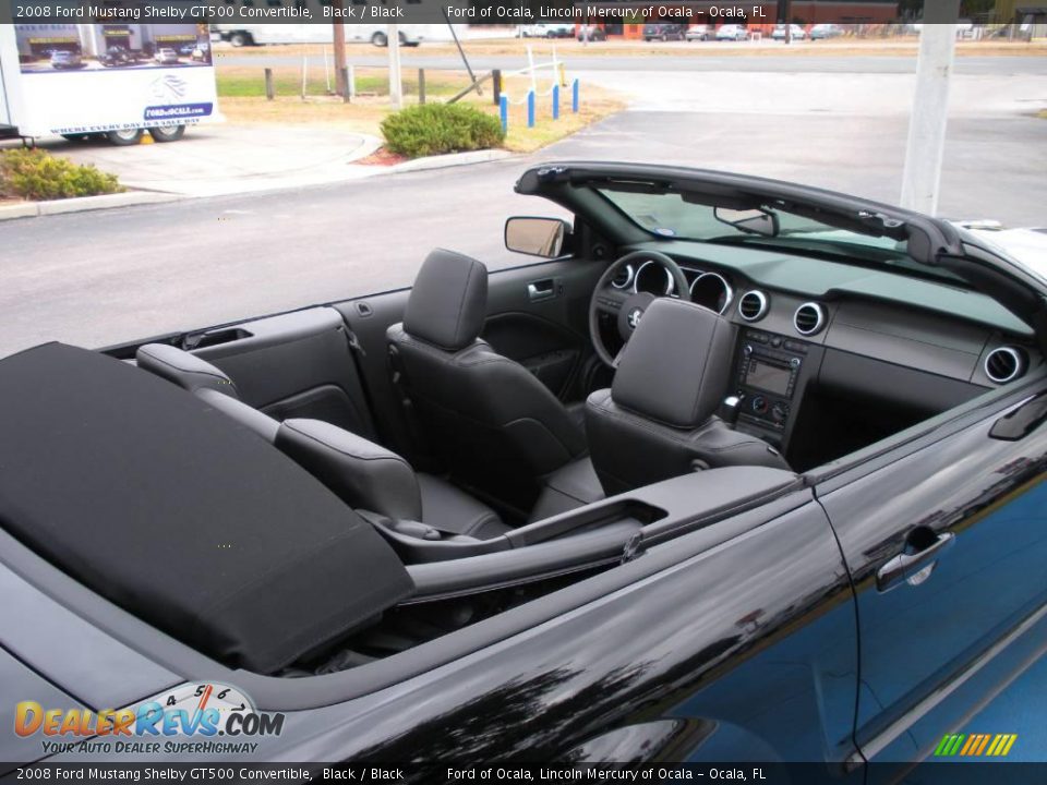 2008 Ford Mustang Shelby GT500 Convertible Black / Black Photo #11