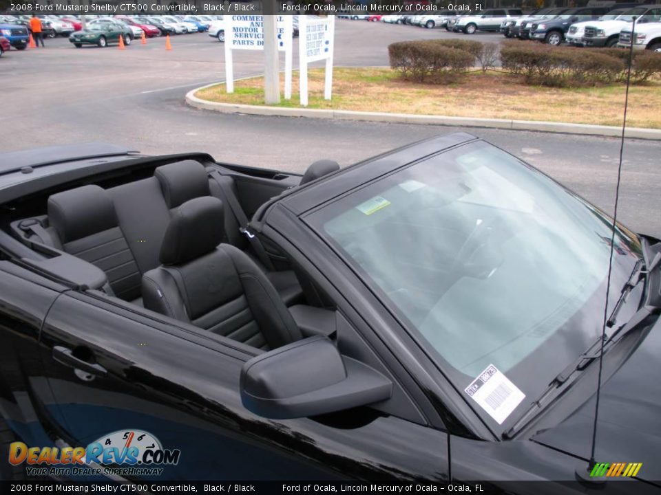 2008 Ford Mustang Shelby GT500 Convertible Black / Black Photo #12