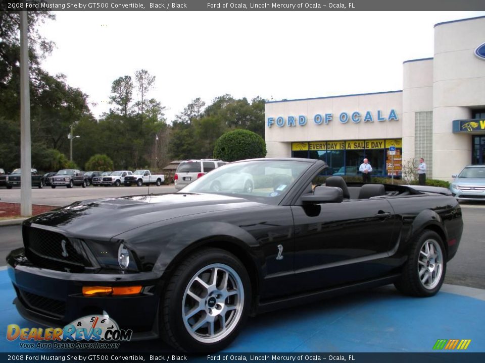 2008 Ford Mustang Shelby GT500 Convertible Black / Black Photo #13