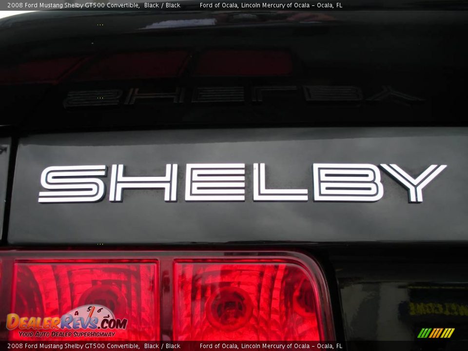 2008 Ford Mustang Shelby GT500 Convertible Black / Black Photo #14