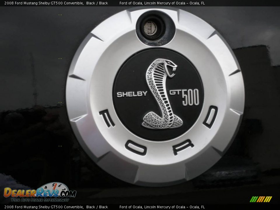 2008 Ford Mustang Shelby GT500 Convertible Black / Black Photo #16