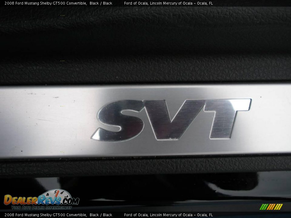 2008 Ford Mustang Shelby GT500 Convertible Black / Black Photo #17