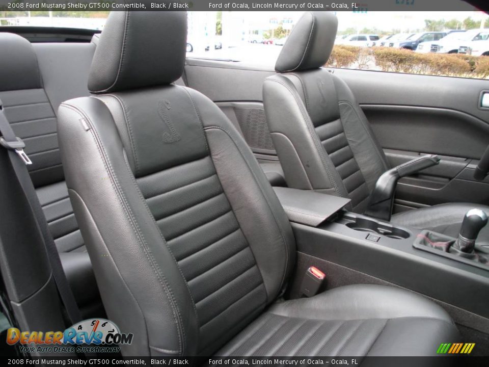 2008 Ford Mustang Shelby GT500 Convertible Black / Black Photo #23