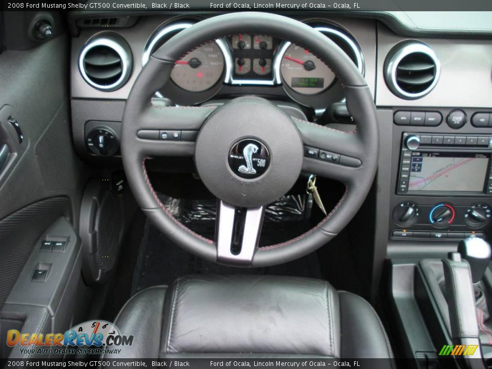 2008 Ford Mustang Shelby GT500 Convertible Black / Black Photo #27