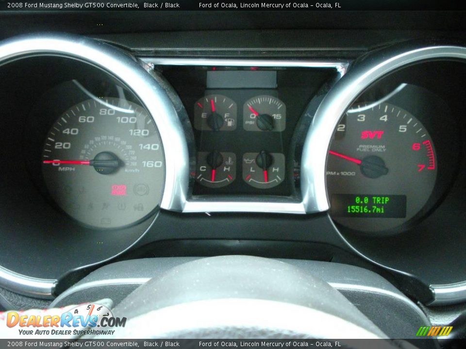 2008 Ford Mustang Shelby GT500 Convertible Black / Black Photo #28
