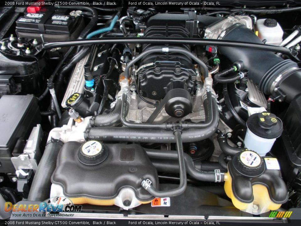 2008 Ford Mustang Shelby GT500 Convertible Black / Black Photo #35