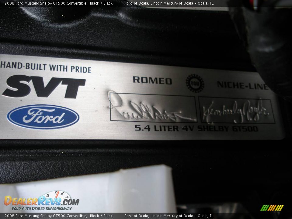 2008 Ford Mustang Shelby GT500 Convertible Black / Black Photo #36