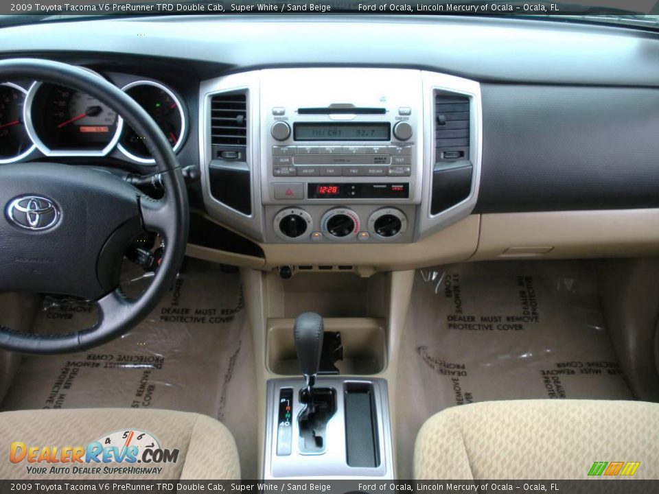 2009 Toyota Tacoma V6 PreRunner TRD Double Cab Super White / Sand Beige Photo #19