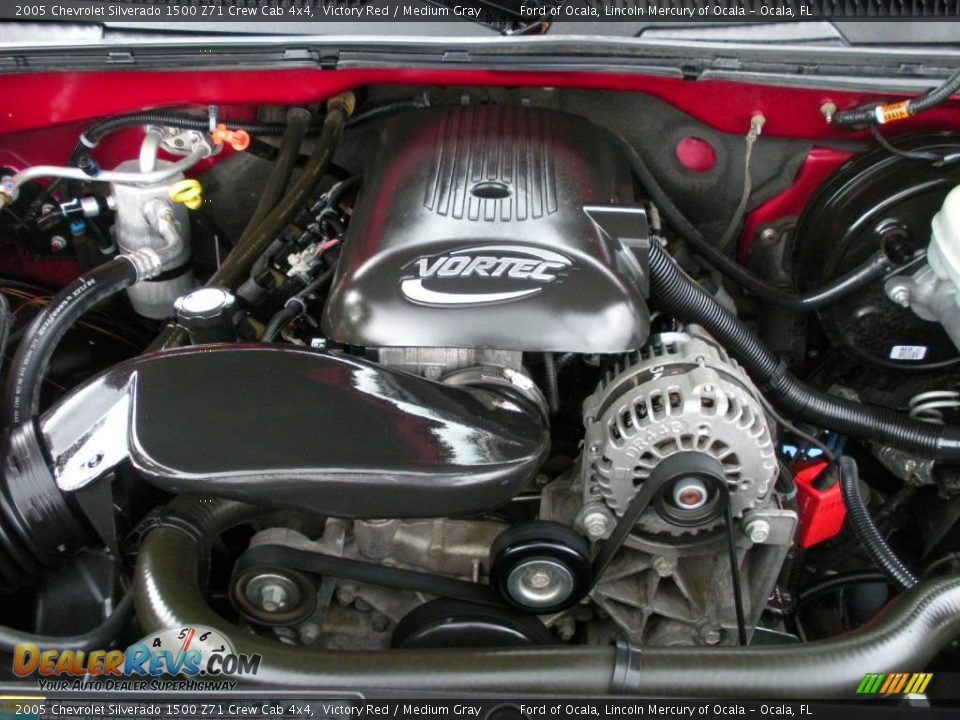 2005 Chevrolet Silverado 1500 Z71 Crew Cab 4x4 Victory Red / Medium Gray Photo #26