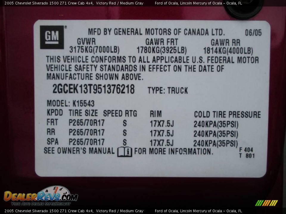 2005 Chevrolet Silverado 1500 Z71 Crew Cab 4x4 Victory Red / Medium Gray Photo #27