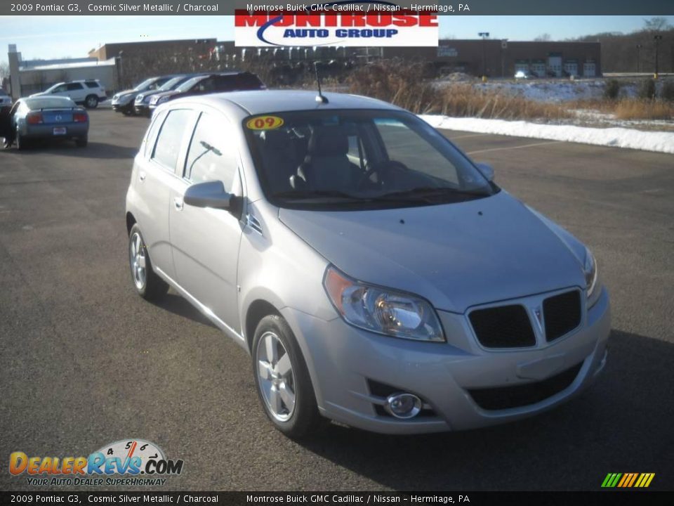 2009 Pontiac G3 Cosmic Silver Metallic / Charcoal Photo #21