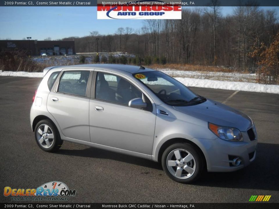 2009 Pontiac G3 Cosmic Silver Metallic / Charcoal Photo #22