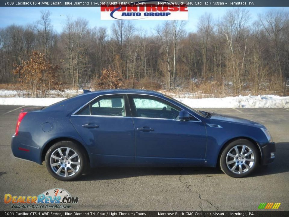 2009 Cadillac CTS 4 AWD Sedan Blue Diamond Tri-Coat / Light Titanium/Ebony Photo #1