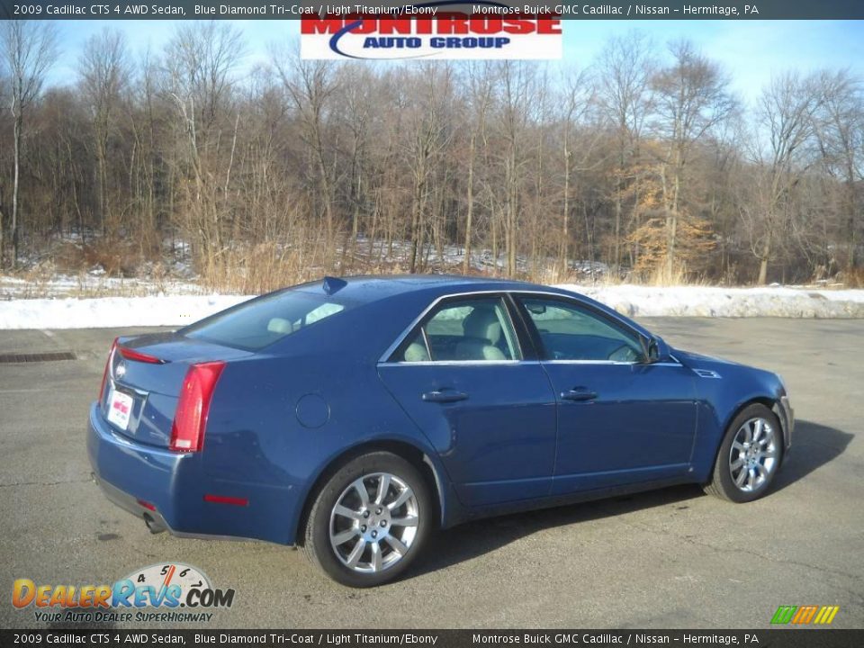 2009 Cadillac CTS 4 AWD Sedan Blue Diamond Tri-Coat / Light Titanium/Ebony Photo #2