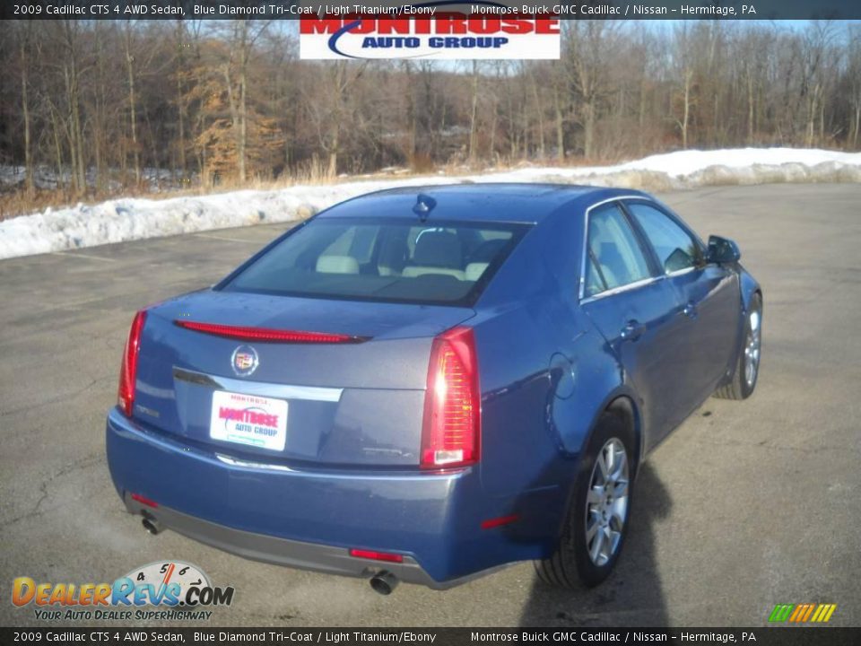 2009 Cadillac CTS 4 AWD Sedan Blue Diamond Tri-Coat / Light Titanium/Ebony Photo #3