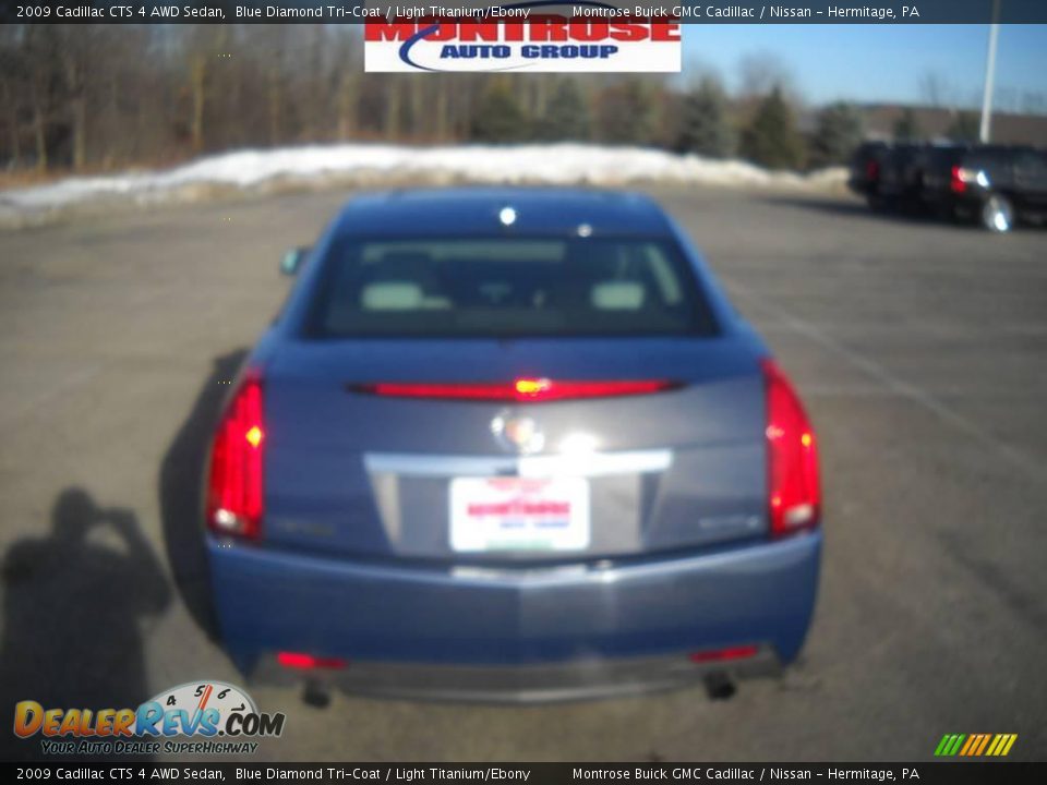 2009 Cadillac CTS 4 AWD Sedan Blue Diamond Tri-Coat / Light Titanium/Ebony Photo #4