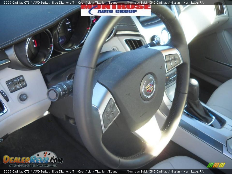 2009 Cadillac CTS 4 AWD Sedan Blue Diamond Tri-Coat / Light Titanium/Ebony Photo #9