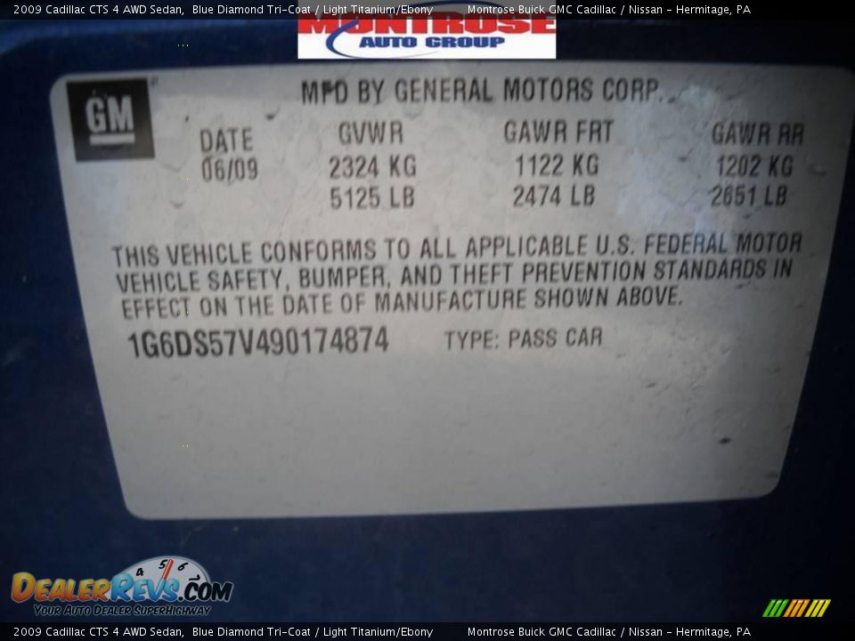 2009 Cadillac CTS 4 AWD Sedan Blue Diamond Tri-Coat / Light Titanium/Ebony Photo #11
