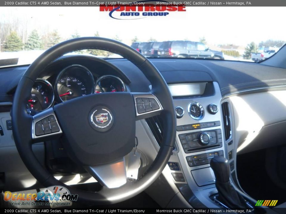 2009 Cadillac CTS 4 AWD Sedan Blue Diamond Tri-Coat / Light Titanium/Ebony Photo #12