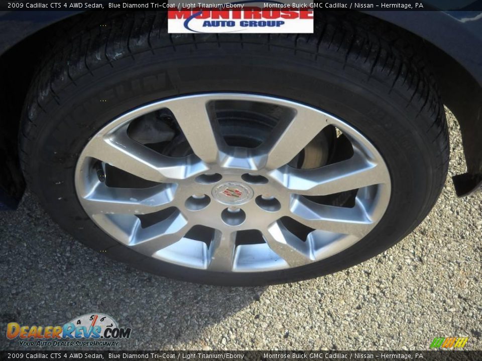 2009 Cadillac CTS 4 AWD Sedan Blue Diamond Tri-Coat / Light Titanium/Ebony Photo #14