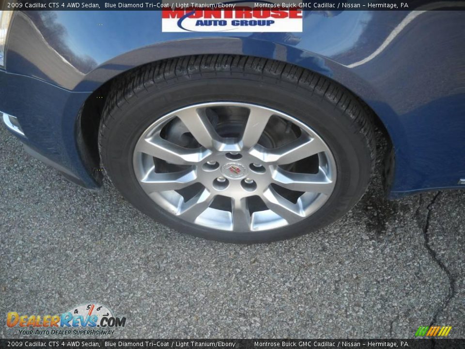 2009 Cadillac CTS 4 AWD Sedan Blue Diamond Tri-Coat / Light Titanium/Ebony Photo #16