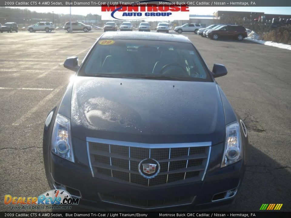 2009 Cadillac CTS 4 AWD Sedan Blue Diamond Tri-Coat / Light Titanium/Ebony Photo #19