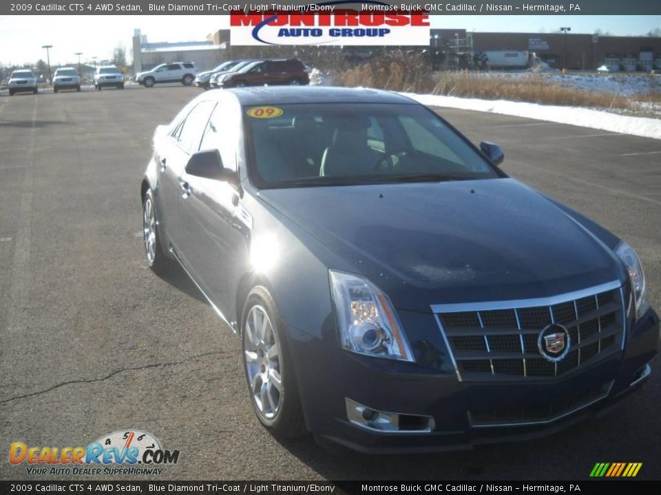 2009 Cadillac CTS 4 AWD Sedan Blue Diamond Tri-Coat / Light Titanium/Ebony Photo #20