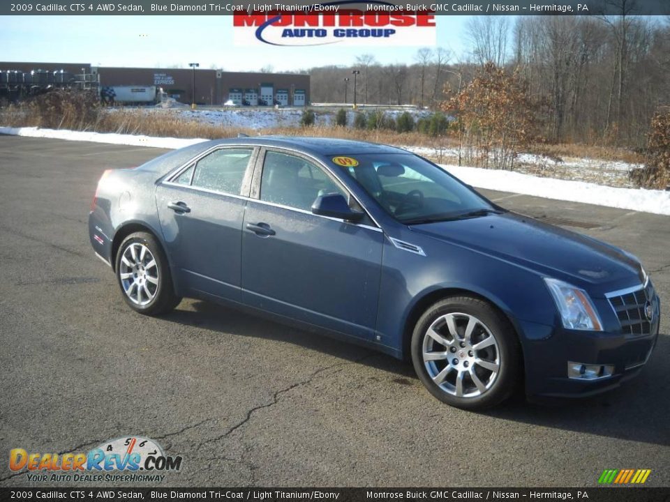 2009 Cadillac CTS 4 AWD Sedan Blue Diamond Tri-Coat / Light Titanium/Ebony Photo #21