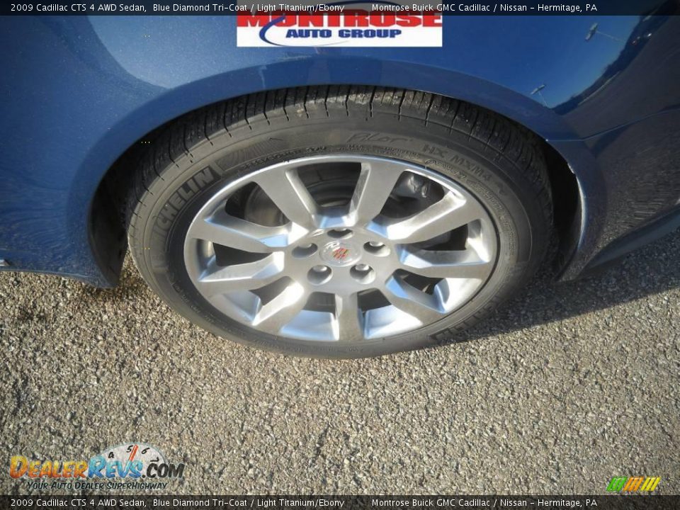2009 Cadillac CTS 4 AWD Sedan Blue Diamond Tri-Coat / Light Titanium/Ebony Photo #22