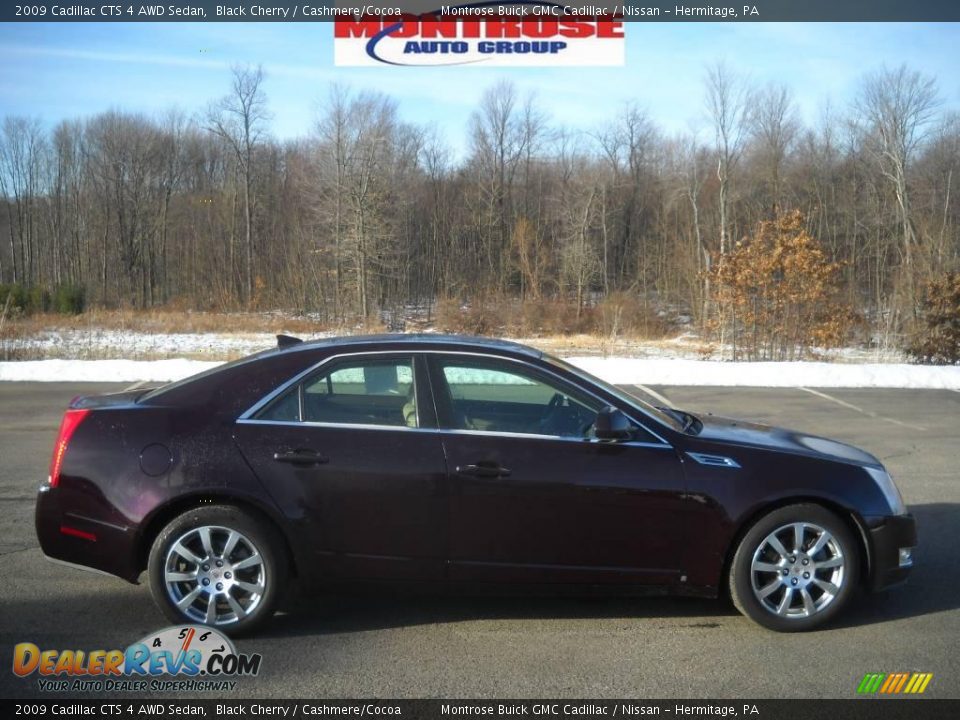 2009 Cadillac CTS 4 AWD Sedan Black Cherry / Cashmere/Cocoa Photo #1