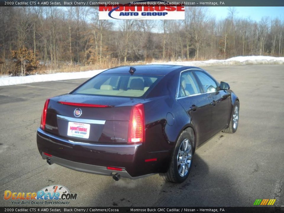 2009 Cadillac CTS 4 AWD Sedan Black Cherry / Cashmere/Cocoa Photo #3