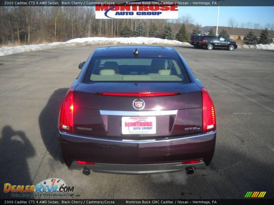2009 Cadillac CTS 4 AWD Sedan Black Cherry / Cashmere/Cocoa Photo #4