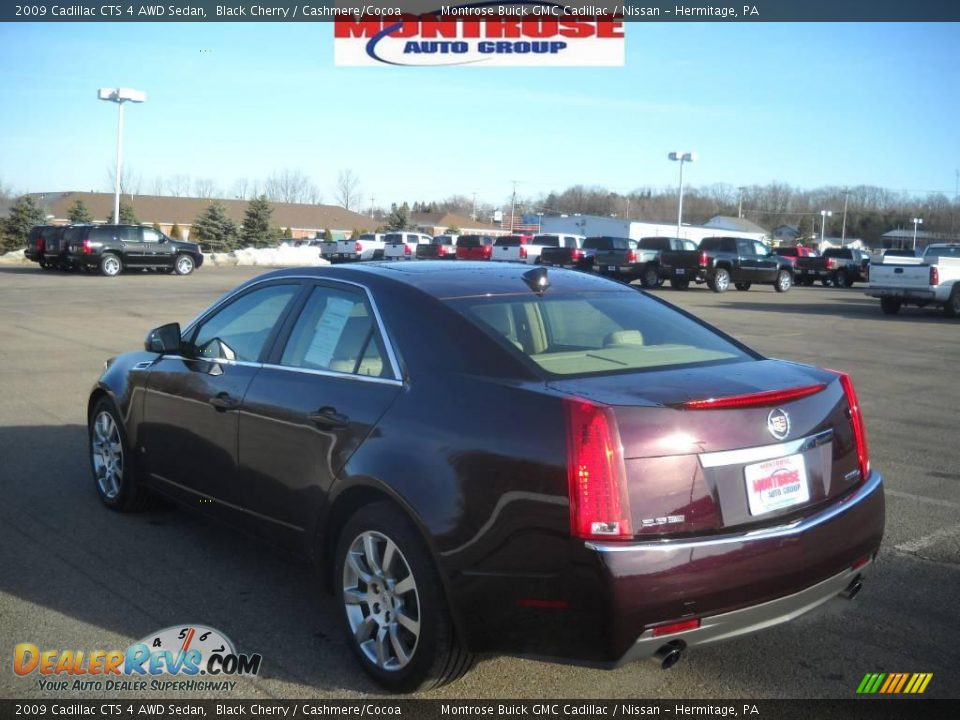2009 Cadillac CTS 4 AWD Sedan Black Cherry / Cashmere/Cocoa Photo #5