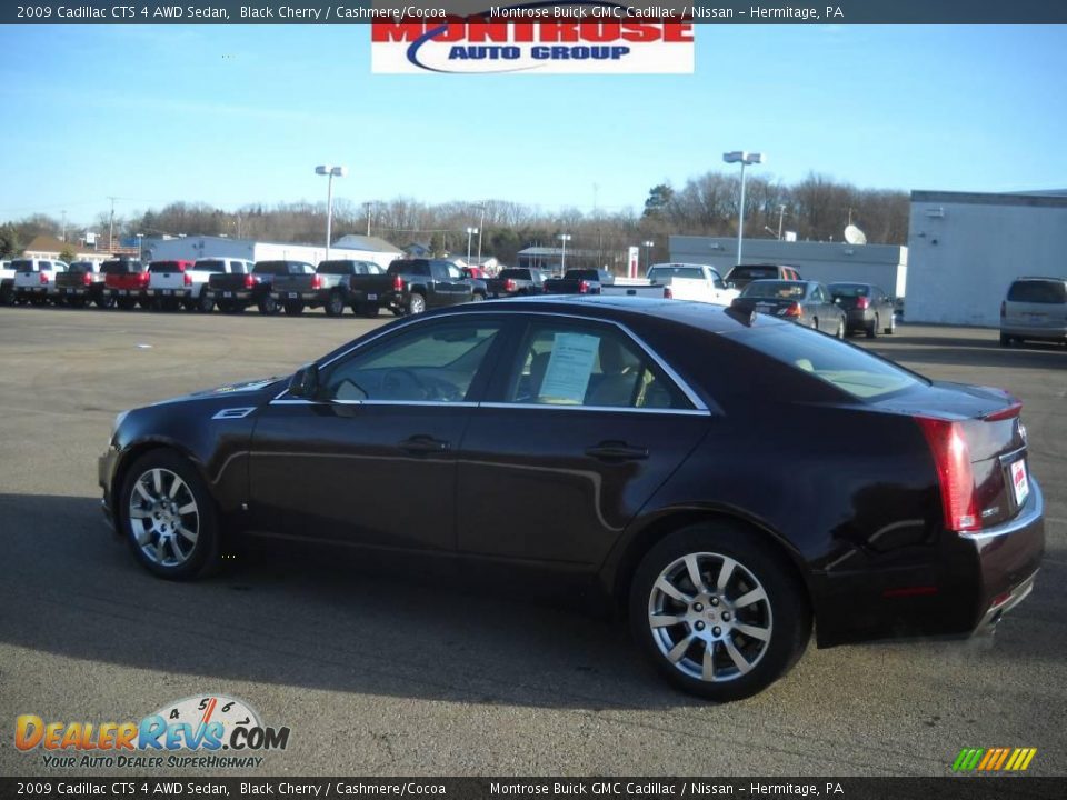 2009 Cadillac CTS 4 AWD Sedan Black Cherry / Cashmere/Cocoa Photo #6