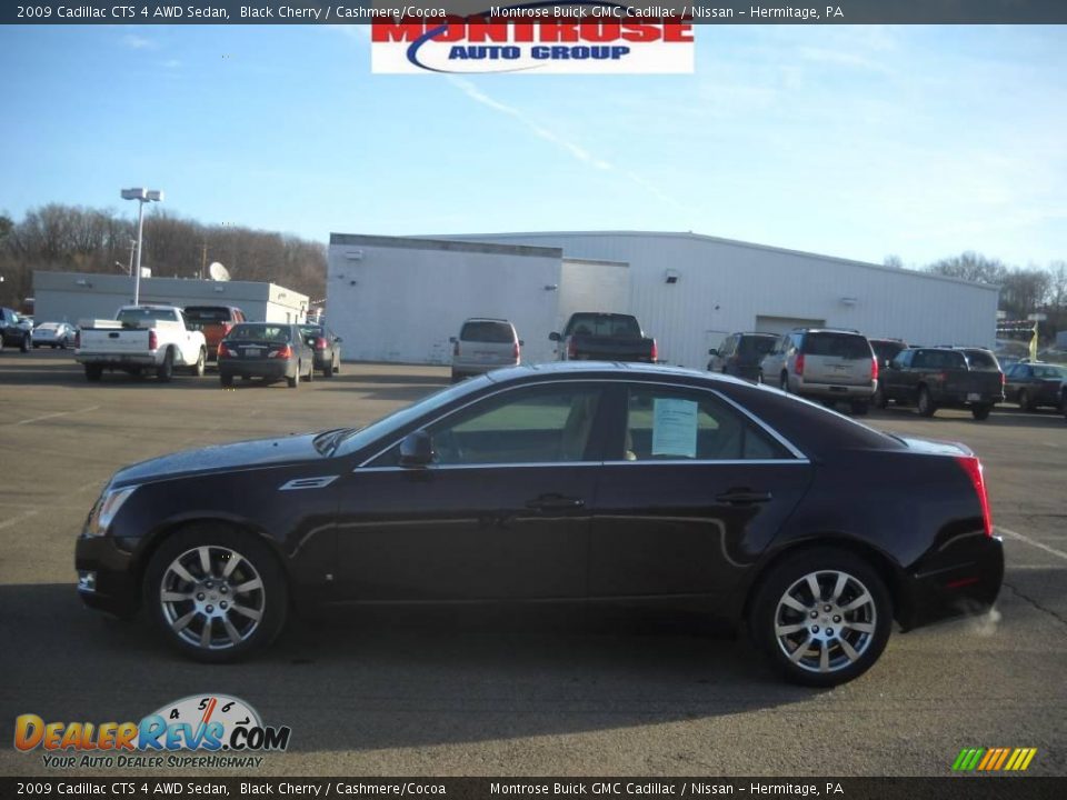 2009 Cadillac CTS 4 AWD Sedan Black Cherry / Cashmere/Cocoa Photo #7