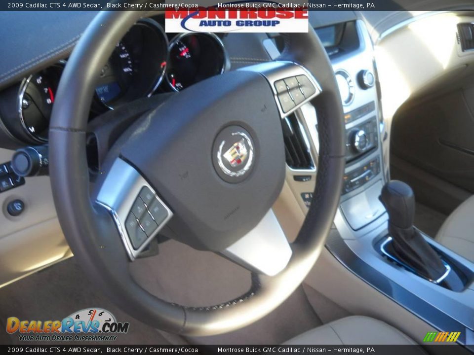 2009 Cadillac CTS 4 AWD Sedan Black Cherry / Cashmere/Cocoa Photo #9