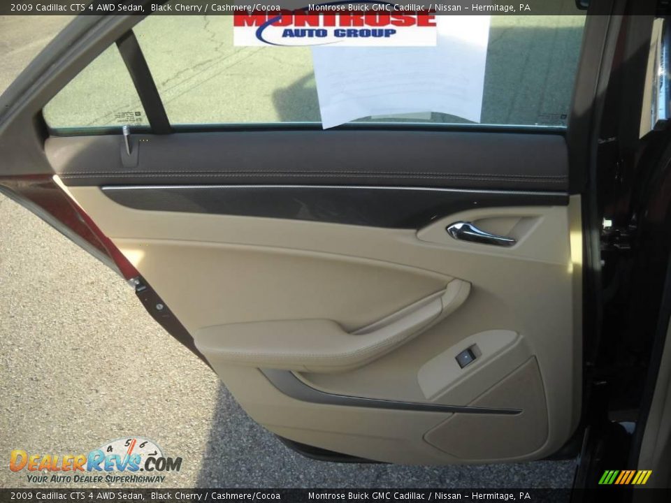 2009 Cadillac CTS 4 AWD Sedan Black Cherry / Cashmere/Cocoa Photo #12