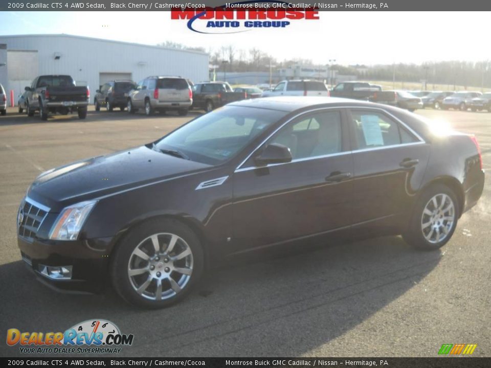 2009 Cadillac CTS 4 AWD Sedan Black Cherry / Cashmere/Cocoa Photo #18