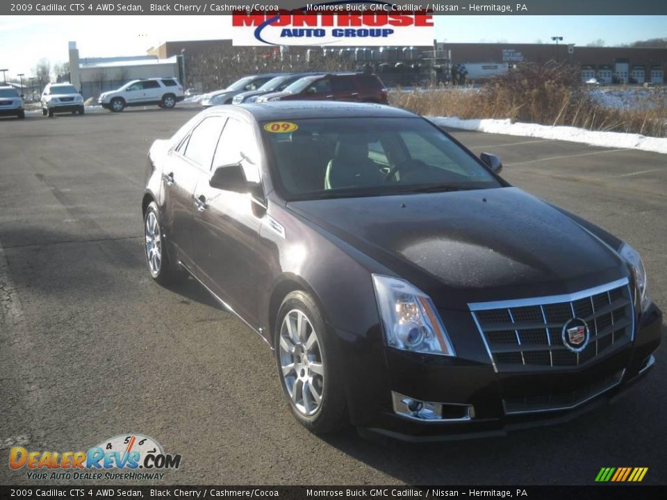 2009 Cadillac CTS 4 AWD Sedan Black Cherry / Cashmere/Cocoa Photo #21