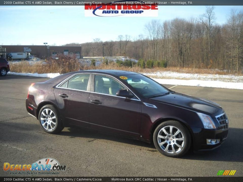 2009 Cadillac CTS 4 AWD Sedan Black Cherry / Cashmere/Cocoa Photo #22