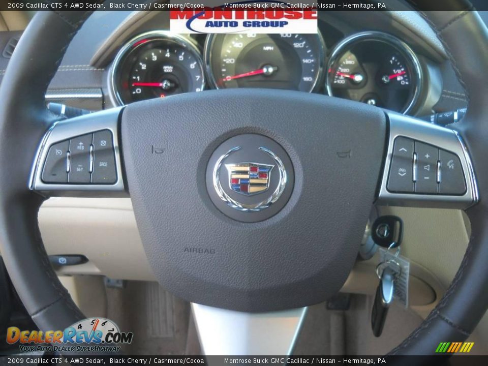 2009 Cadillac CTS 4 AWD Sedan Black Cherry / Cashmere/Cocoa Photo #29