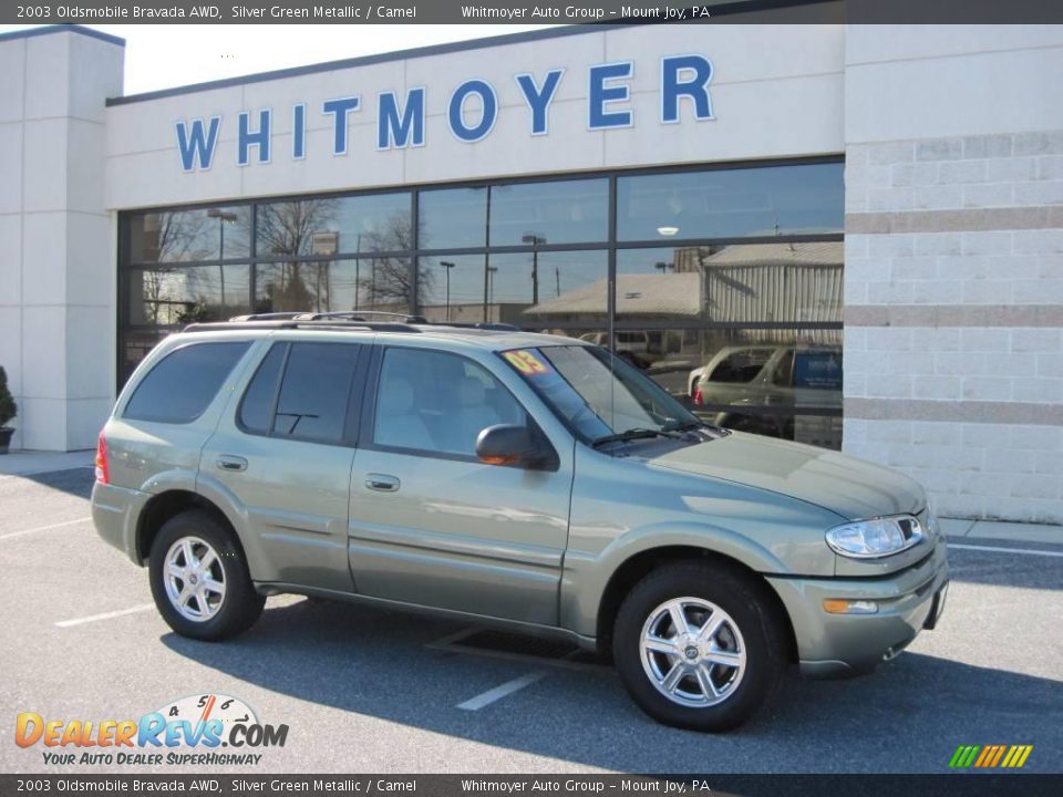 2003 Oldsmobile Bravada AWD Silver Green Metallic / Camel Photo #1