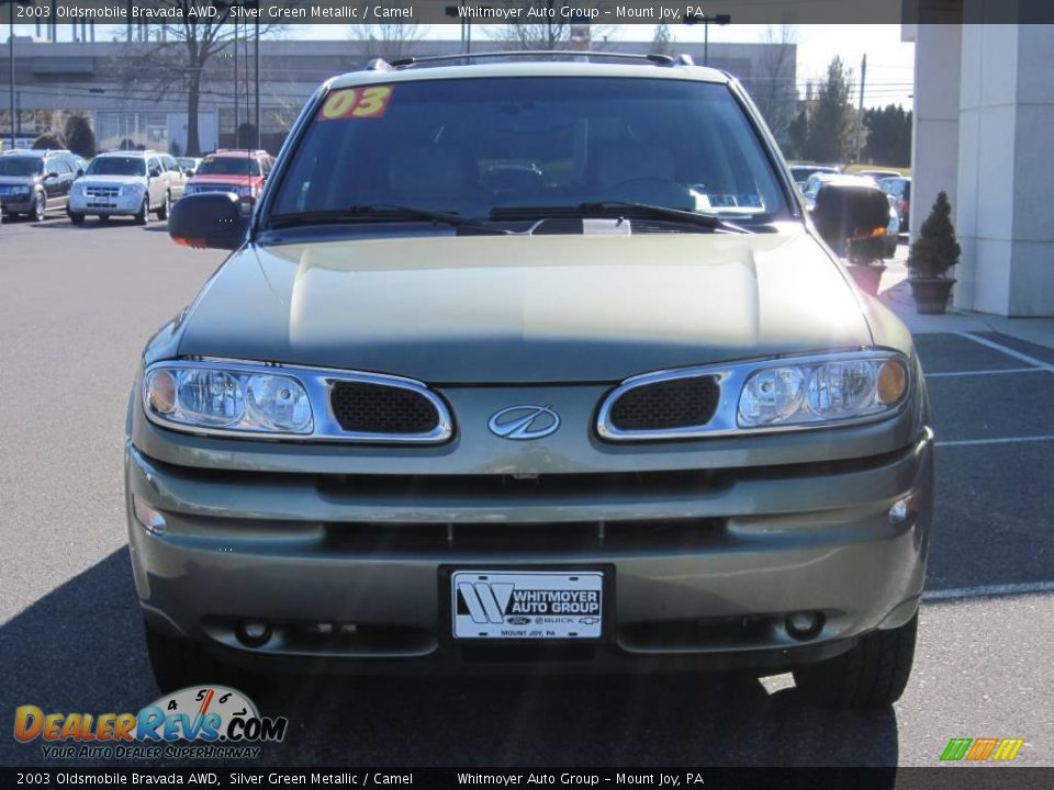 2003 Oldsmobile Bravada AWD Silver Green Metallic / Camel Photo #2