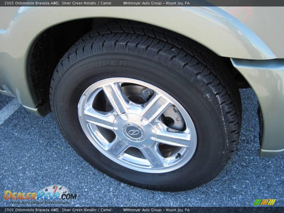 2003 Oldsmobile Bravada AWD Silver Green Metallic / Camel Photo #4