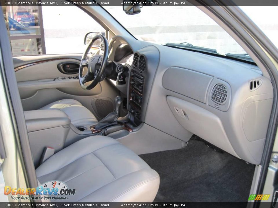 2003 Oldsmobile Bravada AWD Silver Green Metallic / Camel Photo #5
