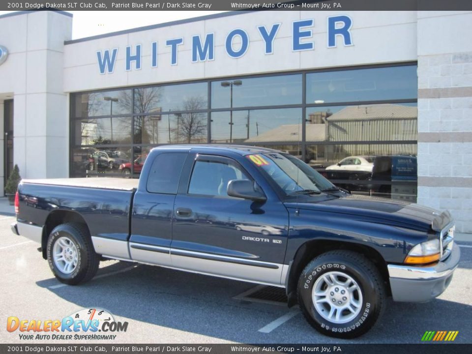 2001 Dodge Dakota SLT Club Cab Patriot Blue Pearl / Dark Slate Gray Photo #1